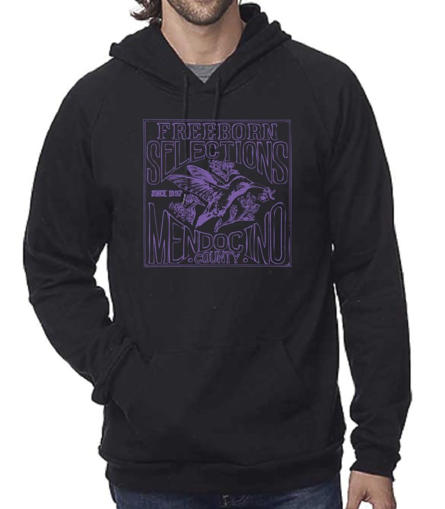 FREEBORN OG Cotton Pullover Hoodie w/purple logo