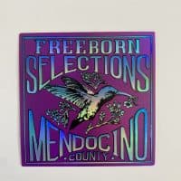 FREEBORN Purple Silver Hologram Sticker 3x3